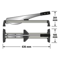 Aparat de tăiat parchet laminat Wolfcraft LC 600 - Ghilotină de precizie pentru parchet, argintiu-negru 5