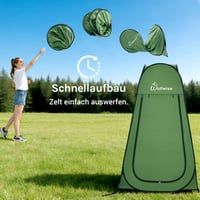 WolfWise Hordozható Zuhanyzó és Öltöző Sátor - Pop-Up Kemping Privát Fülke, Vízálló Polyester, 190 cm Magas, Zöld 8