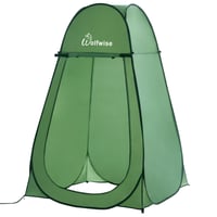 WolfWise Hordozható Zuhanyzó és Öltöző Sátor - Pop-Up Kemping Privát Fülke, Vízálló Polyester, 190 cm Magas, Zöld 1