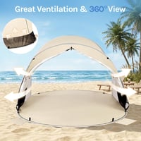 WolfWise Pop-up Strandtáska UPF50+ UV Védelemmel 4-5 Személyes Beige 5