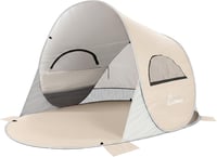 WolfWise Pop-up Strandtáska UPF50+ UV Védelemmel 4-5 Személyes Beige 1