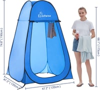 WolfWise Pop-Up Zuhany- és Öltözőtáska Kemping Sátor 2kg Vízálló UV Védelem 6