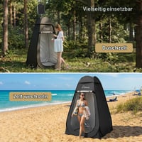 WolfWise PRO Pop-Up zuhanysátor kempinghez, fekete, vízálló, hordozható, talpas kivitel, tárolórekesszel, T-ajtós felnyíló dizájn 8