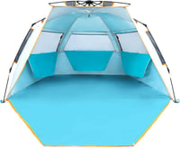 WolfWise UV50+ Strandpavillon 3-4 Személyes Gyors Felépítésű Napvédő Sátor 1