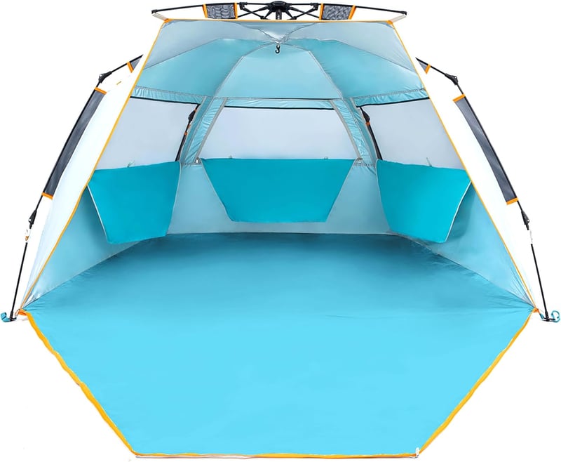 WolfWise UV50+ Strandpavillon 3-4 Személyes Gyors Felépítésű Napvédő Sátor