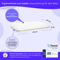 Wolkenfeld gyermek párna 60x40 cm memóriahabbal 2+ éveseknek 5