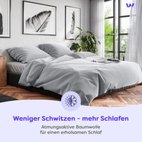 Wolkenfeld pamut ágyneműhuzat 220x240 cm világosszürke 3 részes szett - 220 x 240 cm, Lightgrey 5