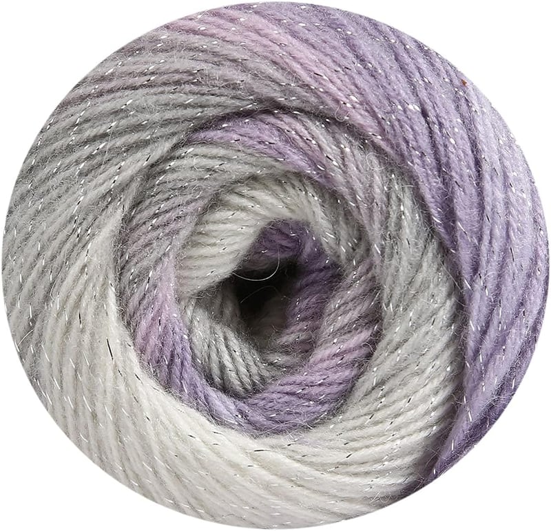 Wollbiene Moonlight Glitter Batik Simli Kötőfonal 500g Fényes Rózsaszín-Szürke - 2700 Rose Grey