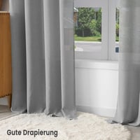 WOLTU 2 darabos függöny szett, modern voile függöny 135x225 cm, szürke 7