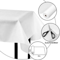 WOLTU Papierový obrus v rolke 80 g/m² biely 1,18 x 25 m na oslavy a podujatia 6