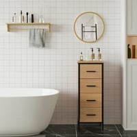 WOLTU Kerek Falitükör Arany Kerettel, 40 cm Átmérő, Fürdőszobai Dekoratív Tükör Hálószobába Előszobába Nappaliba 2