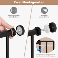 Poartă de siguranță pentru scări WOLTU 75-97 cm, grilaj metalic de protecție pentru copii și animale de companie 8