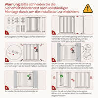 Poartă de siguranță pentru scări WOLTU 75-97 cm, grilaj metalic de protecție pentru copii și animale de companie 9