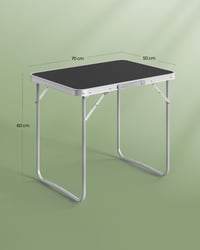 Masă de camping pliabilă WOLTU cu mâner, 70 x 60 x 50 cm, negru, masă de picnic portabilă 3