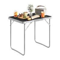 Masă de camping pliabilă WOLTU cu mâner, 70 x 60 x 50 cm, negru, masă de picnic portabilă 4