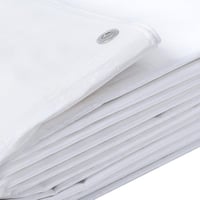 WOLTU PE Takaróponyva 180g/m² Vízálló Szakadásálló Szemmekkel - 3 x 4 metres, White 4