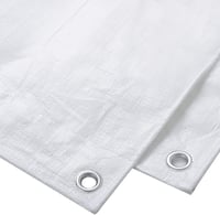 WOLTU PE Takaróponyva 180g/m² Vízálló Szakadásálló Szemmekkel - 3 x 4 metres, White 5