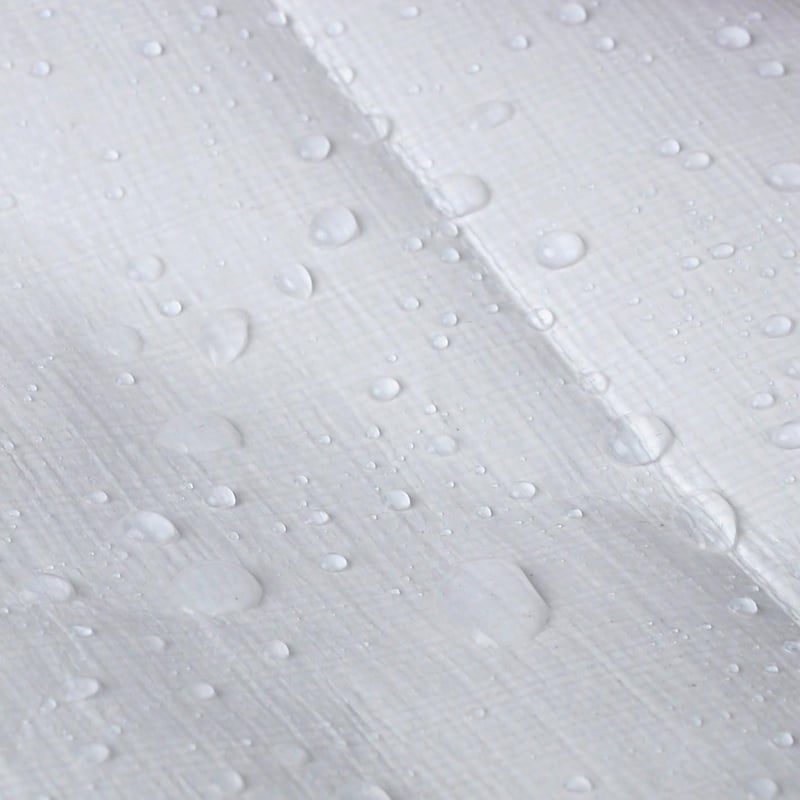 WOLTU PE Takaróponyva 180g/m² Vízálló Szakadásálló Szemmekkel - 3 x 4 metres, White