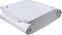 WOLTU PE Takaróponyva 180g/m² Vízálló Szakadásálló Szemmekkel - 3 x 4 metres, White 7