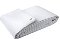 WOLTU PE Takaróponyva 180g/m² Vízálló Szakadásálló Szemmekkel - 3 x 4 metres, White 3