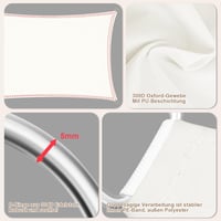 WOLTU PES Awning 300D Oxford Fabric New Material with PU Coating 1000 mm Water Resistance 95% UV Protection 5 mm 304 Stainless Steel Rings Double Layer Straps for Balcony Garden Patio Pool 3