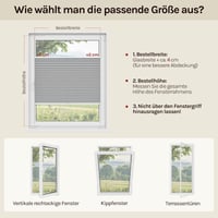 WOLTU Plisovaná roleta bez vŕtania, upevnenie na klipy, 80x220 cm, sivá, krčený efekt, polopriehľadné tienenie na okná a dvere 3