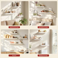 WOLTU RG9317ws Závesná nástenná polica, regál na CD, DVD a knihy, MDF drevo, 100x22,9x3,8 cm, biela, do obývačky, kancelárie, spálne a kuchyne 7