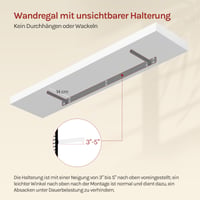 WOLTU RG9317ws Závesná nástenná polica, regál na CD, DVD a knihy, MDF drevo, 100x22,9x3,8 cm, biela, do obývačky, kancelárie, spálne a kuchyne 8