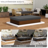 WOLTU Obdĺžniková krycia plachta na bazén 300x200 cm, vodoodolná solárna plachta 200 g/m² PE, s oceľovým lankom a hliníkovým napínačom, tmavosivá 6