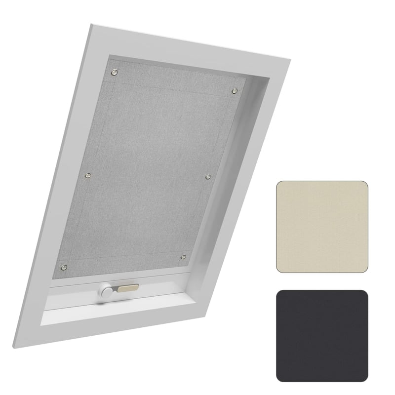 WOLTU Tepelne izolujúca roleta na strešné okná bez vŕtania, zatemňovacia roleta s prísavkami, ochrana pred slnkom a teplom pre okná Velux a Roto, 116x120 cm