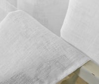 Perdea Voile WOLTU cu Aspect de In, Semitransparentă, 245x140 cm, Alb, cu Inele pentru Agățare 9