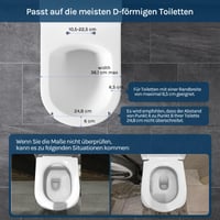 Colac WC WOLTU cu reductor pentru copii, capac toaletă în formă de D cu închidere lentă și sistem de detașare rapidă cu un singur buton, alb, 1 buc. 7