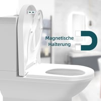 Colac WC WOLTU cu reductor pentru copii, capac toaletă în formă de D cu închidere lentă și sistem de detașare rapidă cu un singur buton, alb, 1 buc. 3