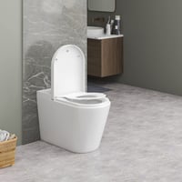 Colac WC WOLTU cu reductor pentru copii, capac toaletă în formă de D cu închidere lentă și sistem de detașare rapidă cu un singur buton, alb, 1 buc. 10