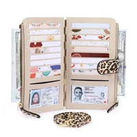 Sunkky veliki ženski novčanik od umjetne kože – s puno pretinaca za kartice i džepom za kovanice, elegantan bifold novčanik 2