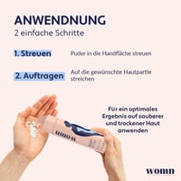 Womn Intimate Comfort Dry & Fresh Powder – Telový púder bez mastenca pre ženy proti poteniu, treniu a zápachu, 100 g 7