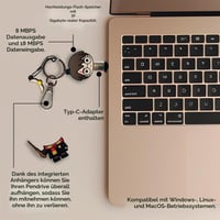 WONDEE Disney Harry Potter 2 v 1 kľúčenka a USB kľúč 32 GB s USB-C adaptérom – darček Harry Potter pre deti, ženy a mužov 4