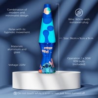 Lampă cu lavă WONDEE Disney Stitch pentru copii și adulți, decorațiune pentru cameră, iluminat ambiental antistres, cadou Stitch pentru fete 3