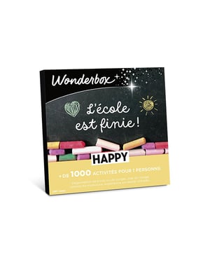 Wonderbox Happy L'école Est Finie poklon-paket – Raznovrsne aktivnosti u kutiji za kraj školske godine