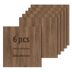 Wondramble ploča od punog orahovog drva, neobrađena, 100×100×5 mm, 6 kom – za lasersko rezanje, graviranje, pirografiju