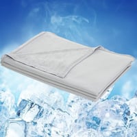 Pătură răcoritoare de vară WONGS BEDDING 2 în 1, cu două fețe, Arc-Chill Q-Max 0,43, pătură autocolantă pentru călătorii și canapea, gri, 150x200 cm 1
