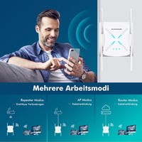 WONLINK WiFi6 1800Mbps Dual Band Wireless Repeater 4 Antenna Ethernet EU 5