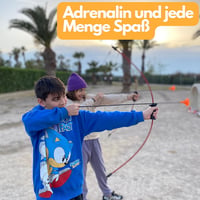 WONOPS Gyermek Íjászat Készlet 6+ Éves, 10 lbs Recurve Íj, 3 Nyíl, Üvegszál, Céltábla és Kiegészítők 3