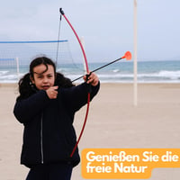 WONOPS Gyermek Íjászat Készlet 6+ Éves, 10 lbs Recurve Íj, 3 Nyíl, Üvegszál, Céltábla és Kiegészítők 6