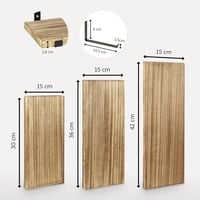WONOSS Lebegő Fali Polc Szett 3 db Fa Polc Konzollal Konyha Fürdőszoba Nappali 2