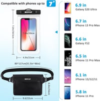 Wonsar vízálló táska és telefontok, úszáshoz, strandhoz, vízisportokhoz 6
