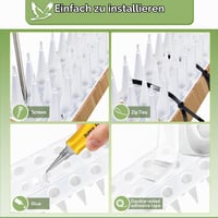 Wonwood Direct Ochranné hroty proti holubom 2,58 m, 6 ks zábrana proti vtákom na balkón, plot, strechu, do záhrady, na zábradlie 6