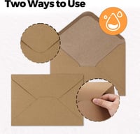 Woobroo kraft papír boríték DIN C6 (162x114 mm) - 100 db 2