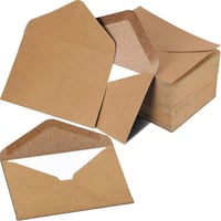 Woobroo kraft papír boríték DIN C6 (162x114 mm) - 100 db 1