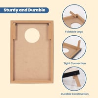 WOODENFUN Cornhole Wurfspiel 2 Tábla 8 Homokzsákkal Kültéri Játék Gyerekeknek és Felnőtteknek 4